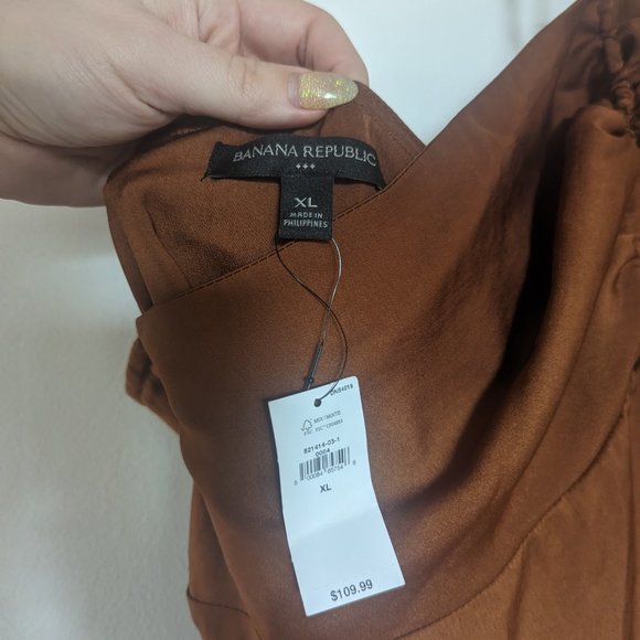 NWT Banana Republic Factory Halter Slip Dress in Nouveau Rust - Picture 2 of 4